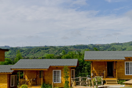 Windmills and rooms at Soundless Resort