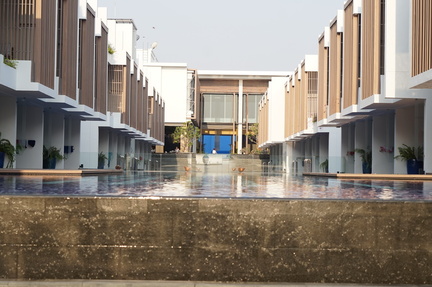 Pool with direct access from the rooms at Radisson Blu