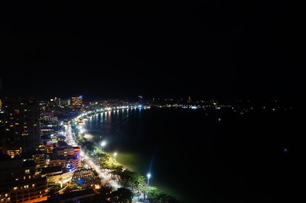 Pattaya Beach Road View at Night