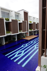 The pool by the rooms
