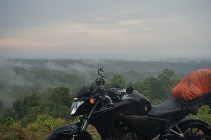 Honda CB500F with this view after the rain