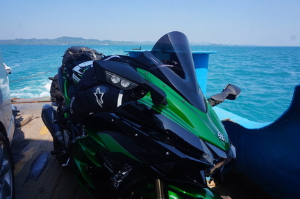 Kawasaki H2SX on the ferry