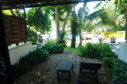 Private terrace leading to the beach