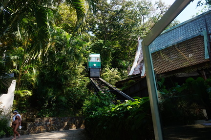 Tram to go up to the other pool