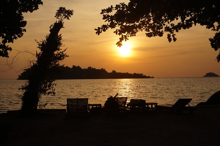 Sunset on an island