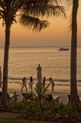 Sunset over the beach