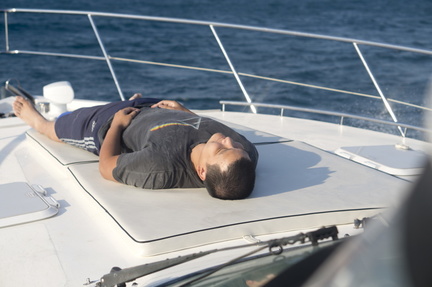 Jo resting on the Bow