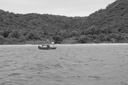 Black and White of Fishing boat