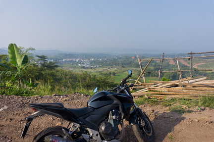 On top of a mountain