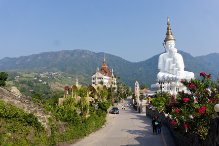 Mountains behind the temple