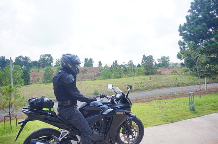 Jo ready to ride to Bangkok