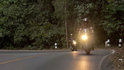 Riding in the sunset