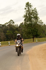 Jo on the bike