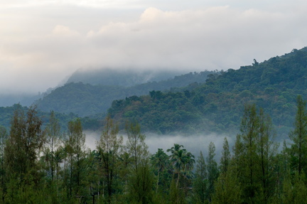 low hanging clouds