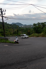 coming up the hill