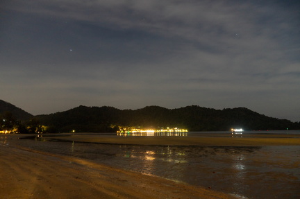 the beach at night