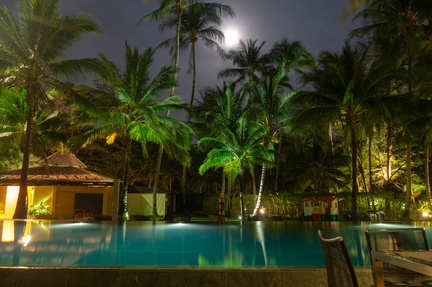 moon over the pool