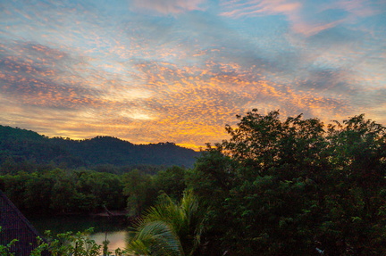 sunset view from the balcony
