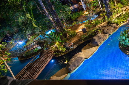 View from the balcony at night