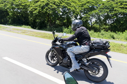 Before Jo's waterproof pants ripped