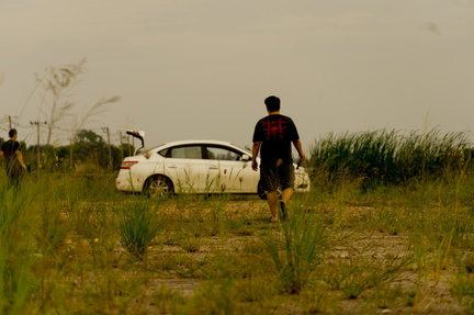 cinematic walk to the car