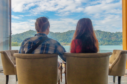enjoying the view together