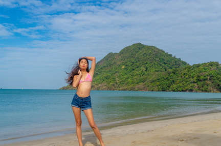 on the beach